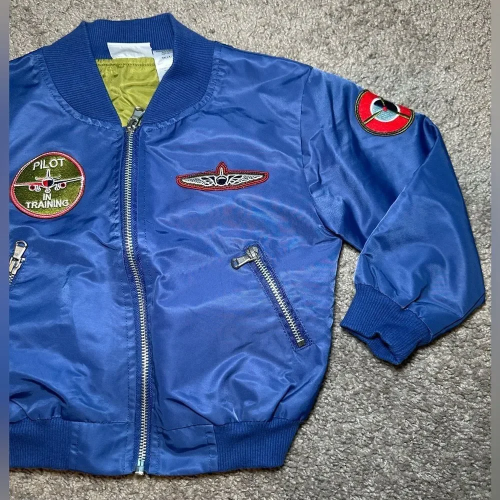 Kids Blueberi Boulevard Pilot Bomber Jacket‎ Size 3T